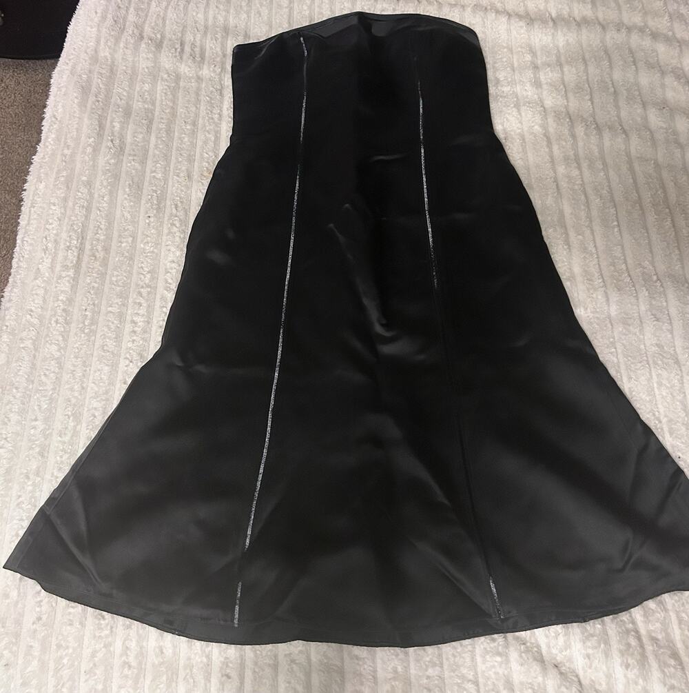 Ann Taylor Women’s Tuxedo Style A-Line Strapless Black Dress Size 4